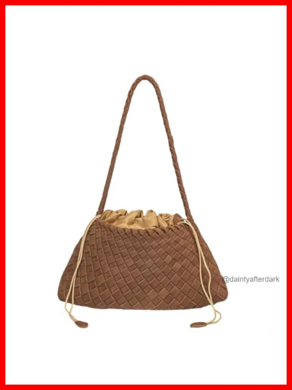 Woven Leather Shoulder Bag Tote Handbag for Women